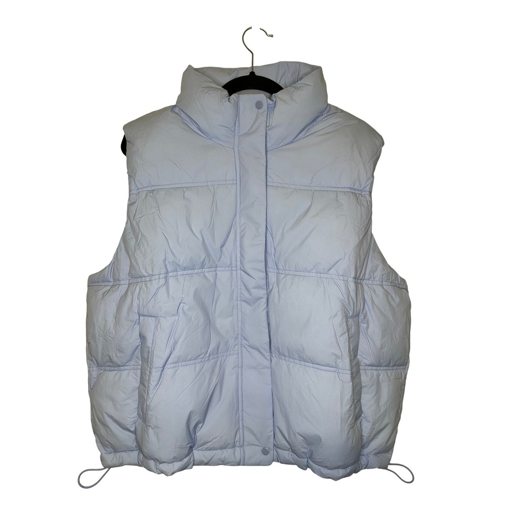 Old Navy Water Resistant Puffer‎ Vest Light Blue Size Large NWT
